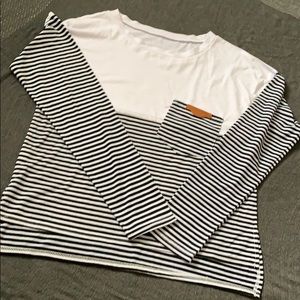 ✨ Shein long sleeve block tee